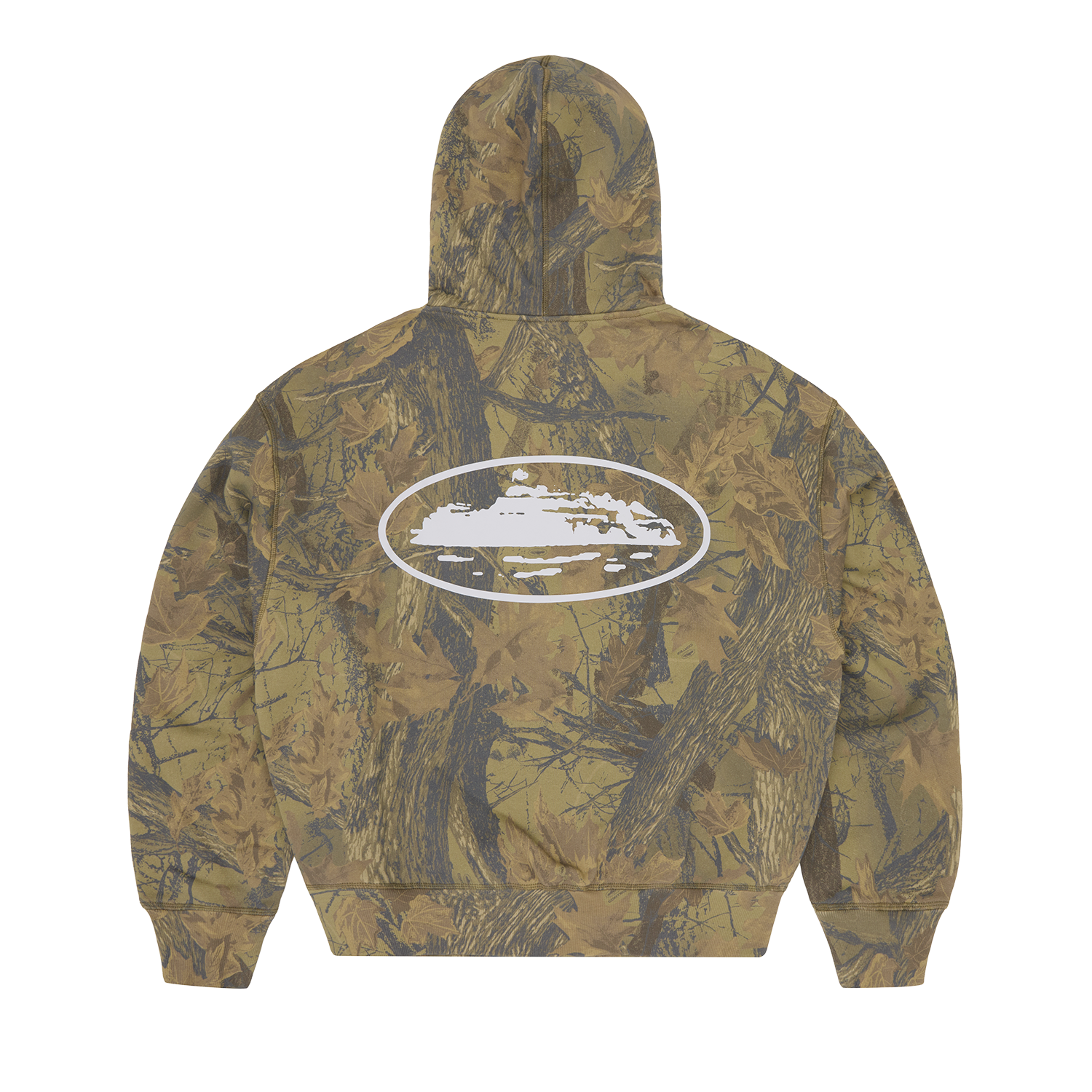 ISLAND PUFF PRINT ZIP HOODIE [FOREST CAMO]