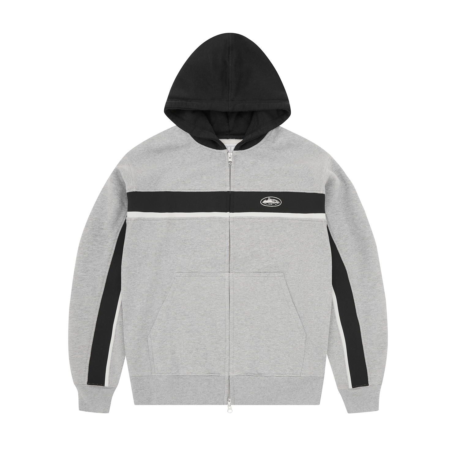 RIBBED SPORTEIZ ZIP HOODIE [HEATHER GREY]